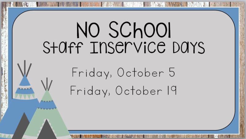 October Inservice dates
