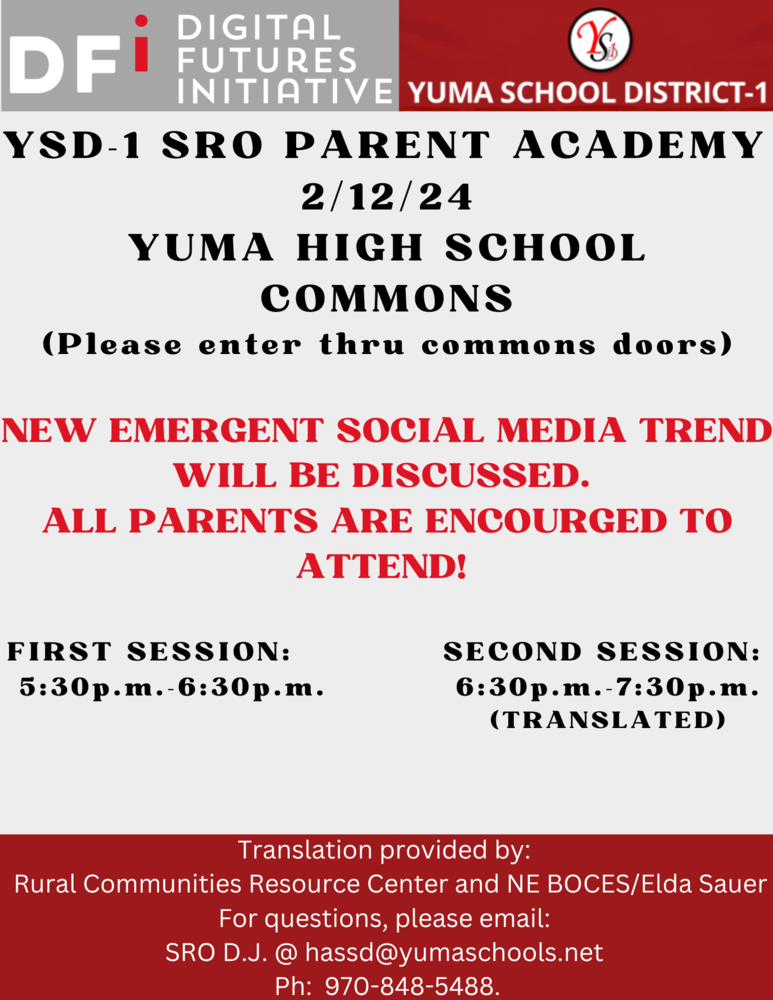 SRO Parent Academy